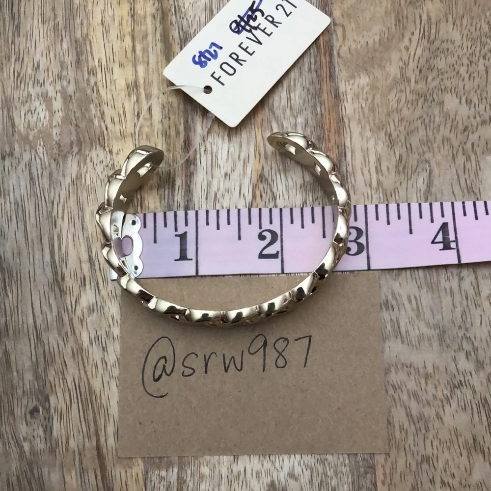 Forever 21 Gold Plated Link Cuff Bracelet